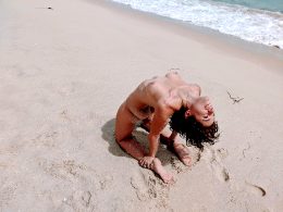 More Beach Yoga In The Nude
